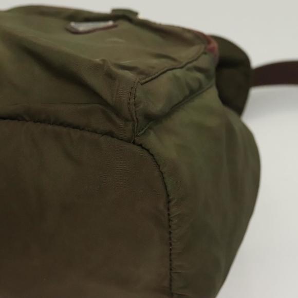 PRADA Backpack Nylon Khaki Silver Auth bs22991 main image 6